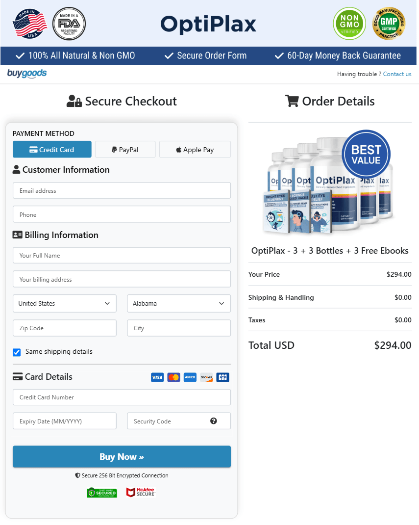 OptiPlax official site